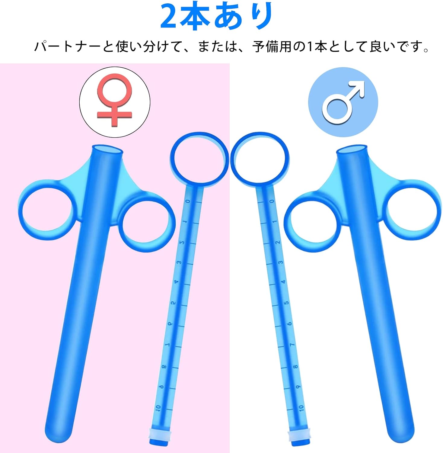 Soxeeh ローションインフューザー 10ml 容量シリンジ プラスチック製ラブインフューザー 2 個セット (ブルー) - 画像 (6)