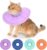 Avont エリザベスカラー 猫と犬用 – 首に優しい防水 – 術後の保護 – 感染予防 – 安全性 – 傷つきにくい – パープル